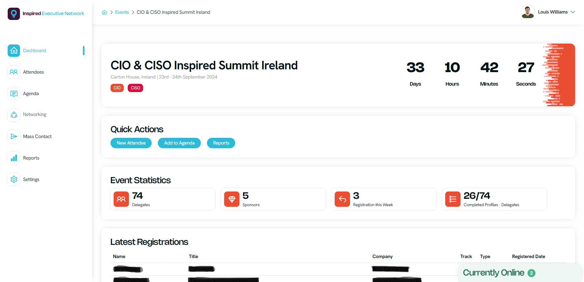 Inspired Business Media – Custom Event Management Platform