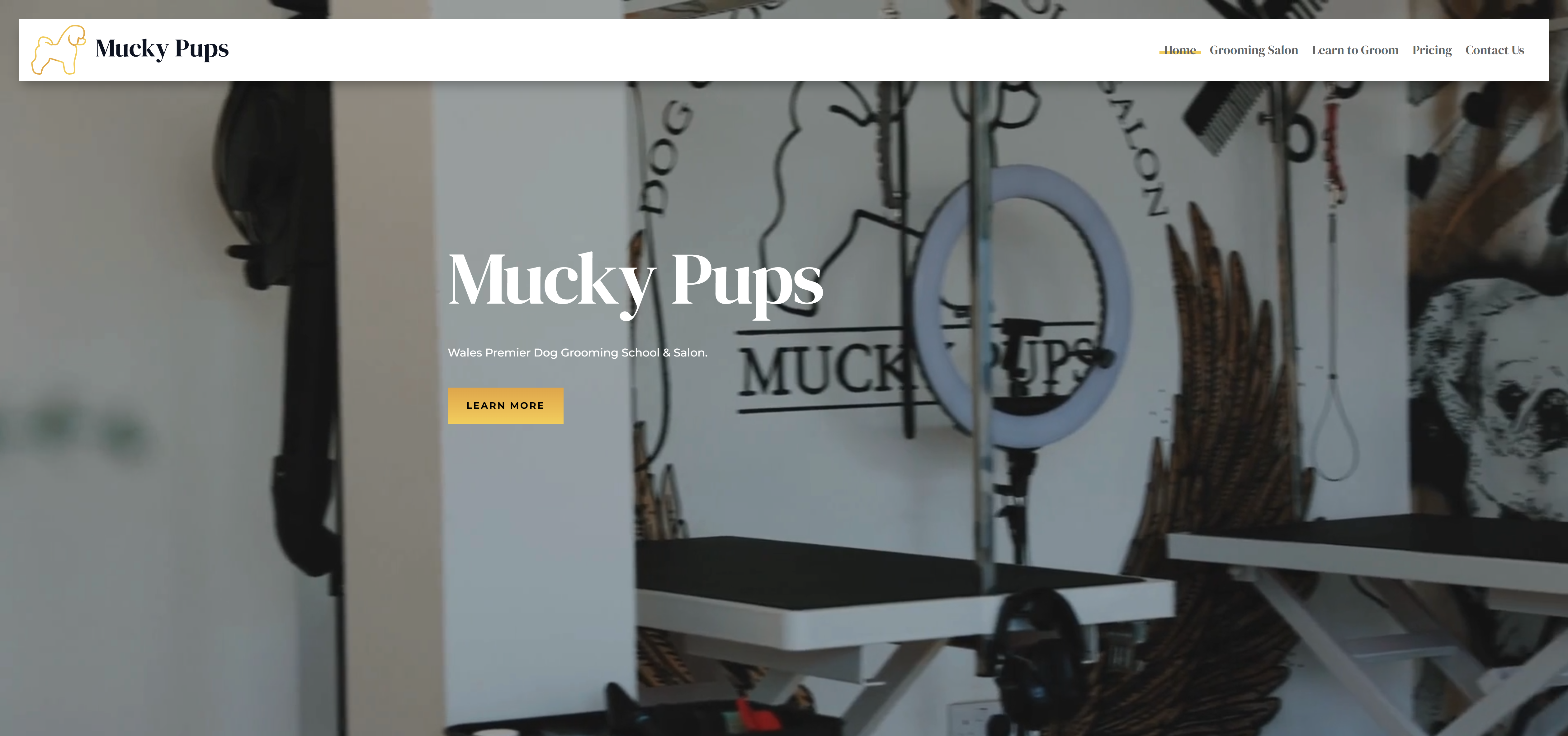 Mucky Pups – Premier Dog Grooming School & Salon Website